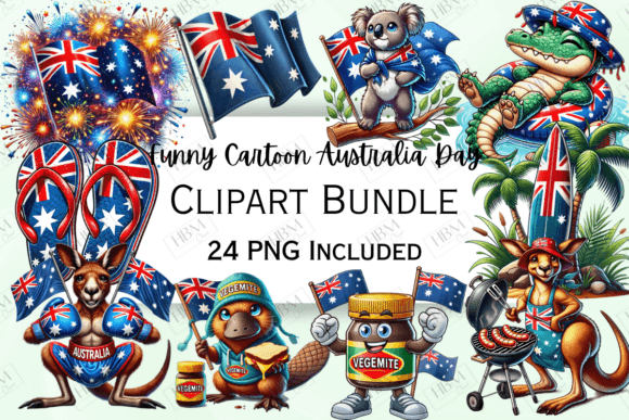 Download Funny Cartoon Australia Day Clipart - Cartoon Collection
