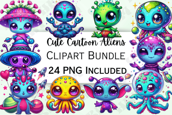 Download Cute Cartoon Alien Clipart - Alien Collection