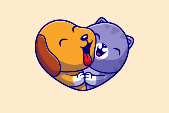 Download Cute Dog and Cute Cat Cartoon - Cartoon Collection