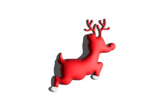 Download 3d Christmas Deer Graphic Design Vector - Christmas Collection