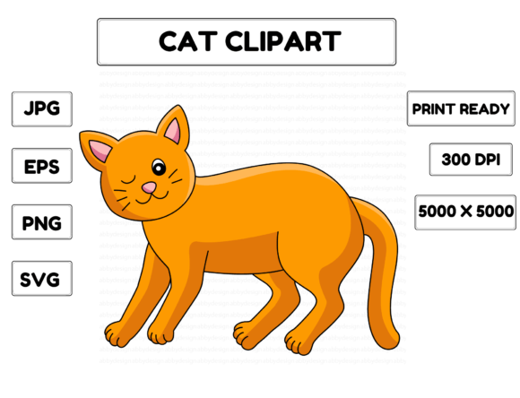 Download Cat Cartoon Colored Clipart Illustration - Cartoon Collection