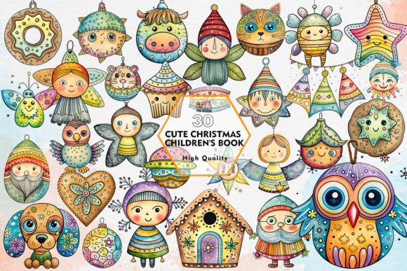 Download Cute Christmas Children's Book Clipart - Christmas Collection