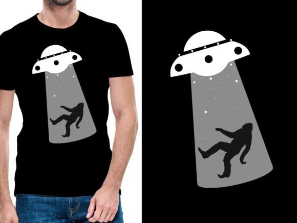 Download Alien Bigfoot UFO Tshirt Design - Alien Collection